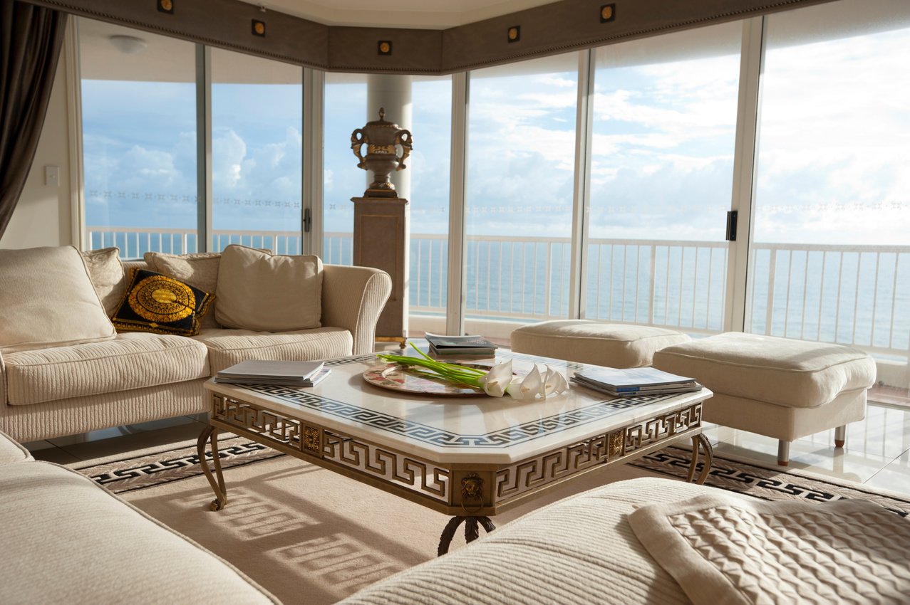 Living room with ocean view